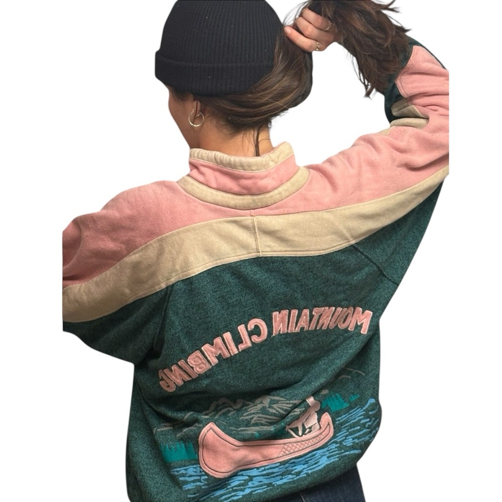 Mountain climbing retro sweater